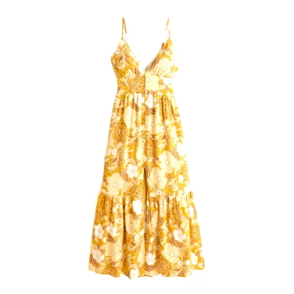 Abercrombie & Fitch Button-Through Maxi Dress